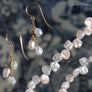 White Freshwater Keshi Pearl 14K Gold Earrings - OutOfAsia